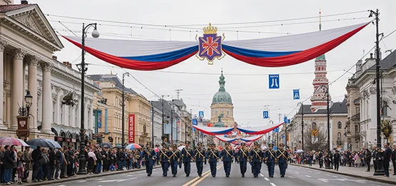 Установка декоративных конструкций к Дню города